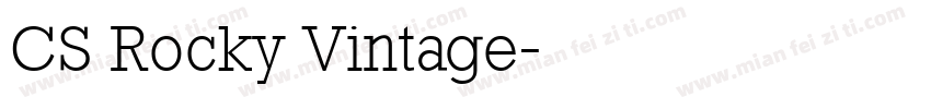CS Rocky Vintage字体转换
